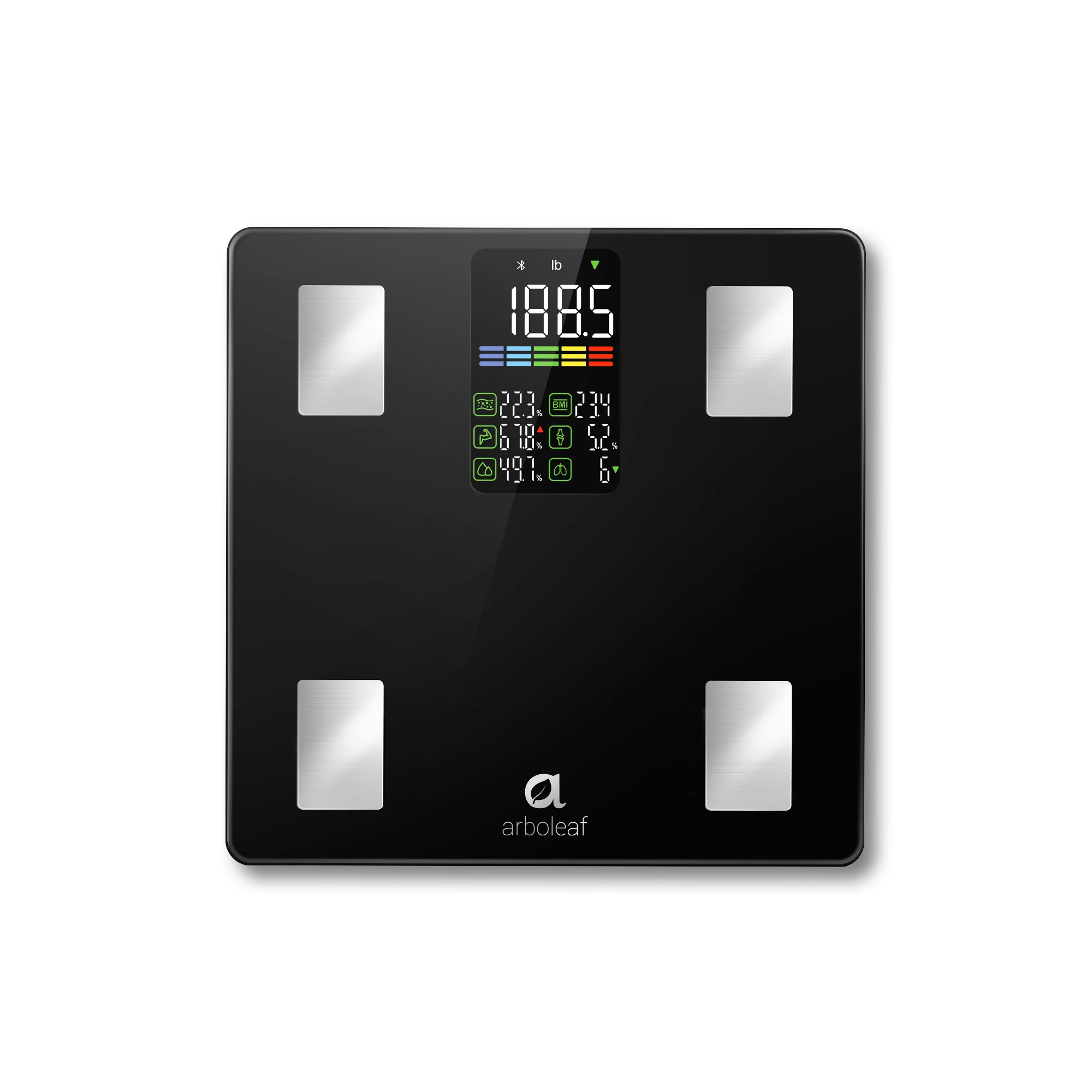 Arboleaf スマート体組成計 CS20W LEDディスプレイ、14項目測定、最大226kg