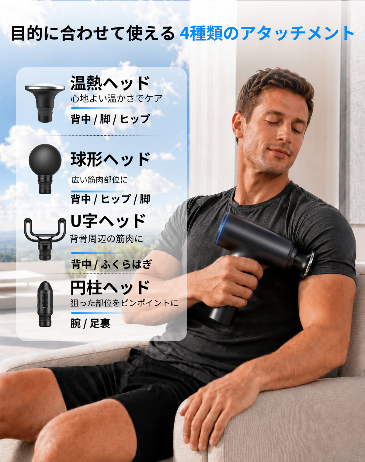 Arboleaf CM40H 4種類のアタッチメント