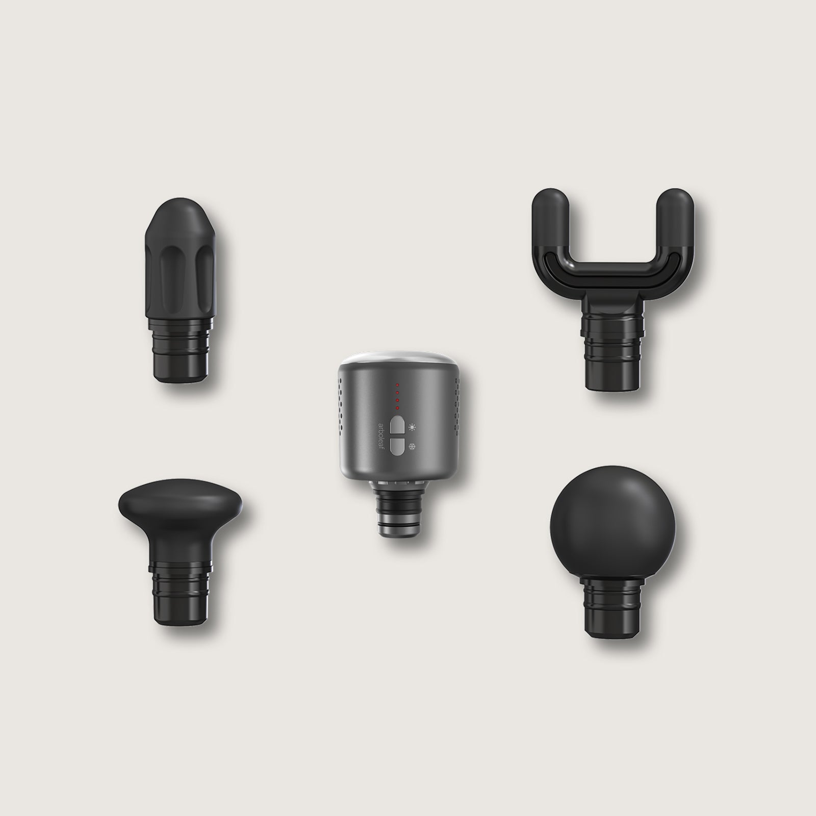 Arboleaf massage gun accessories including multiple attachment heads