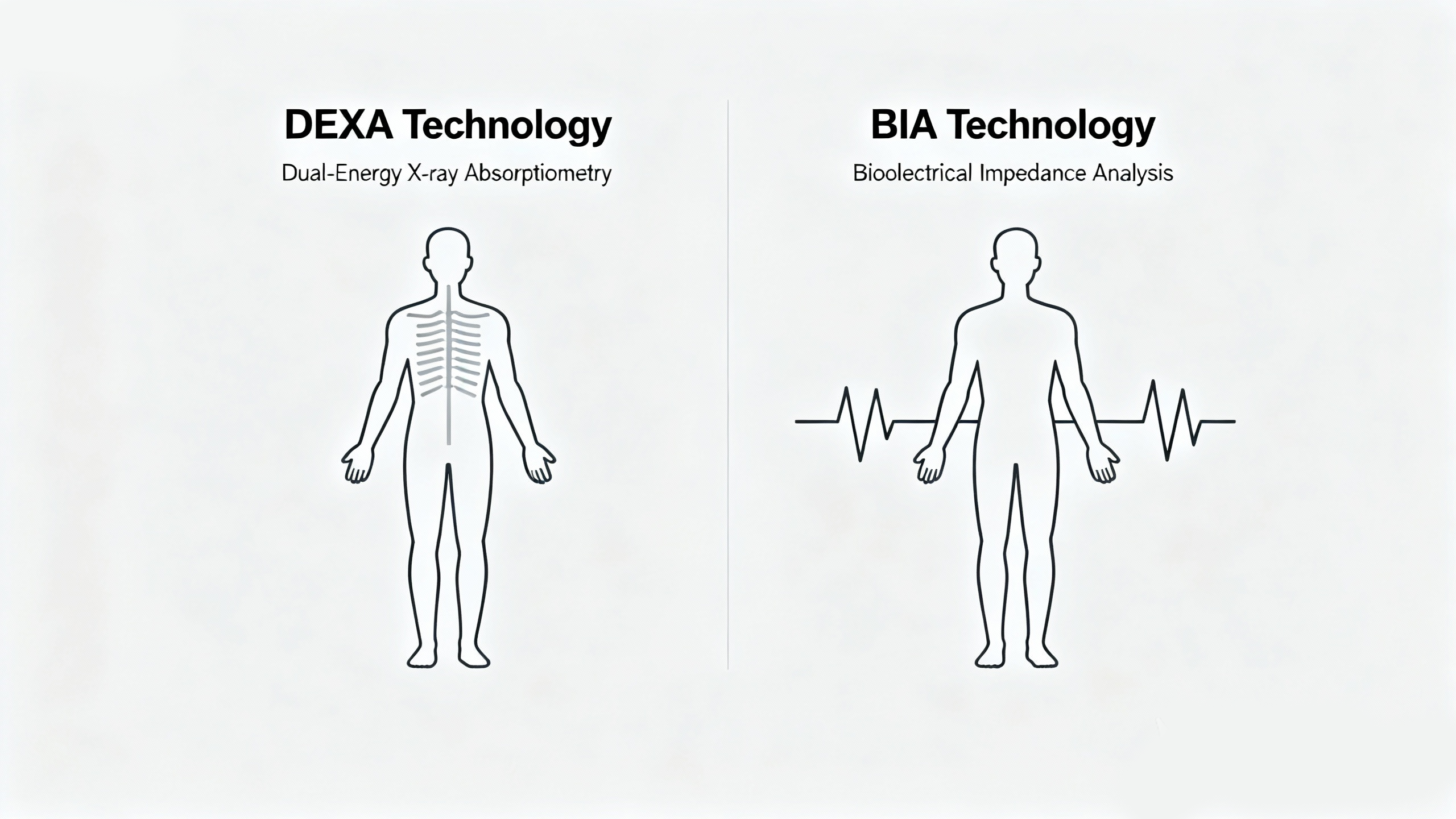 DEXA scan vs bioelectrical impedance analysis body fat comparison