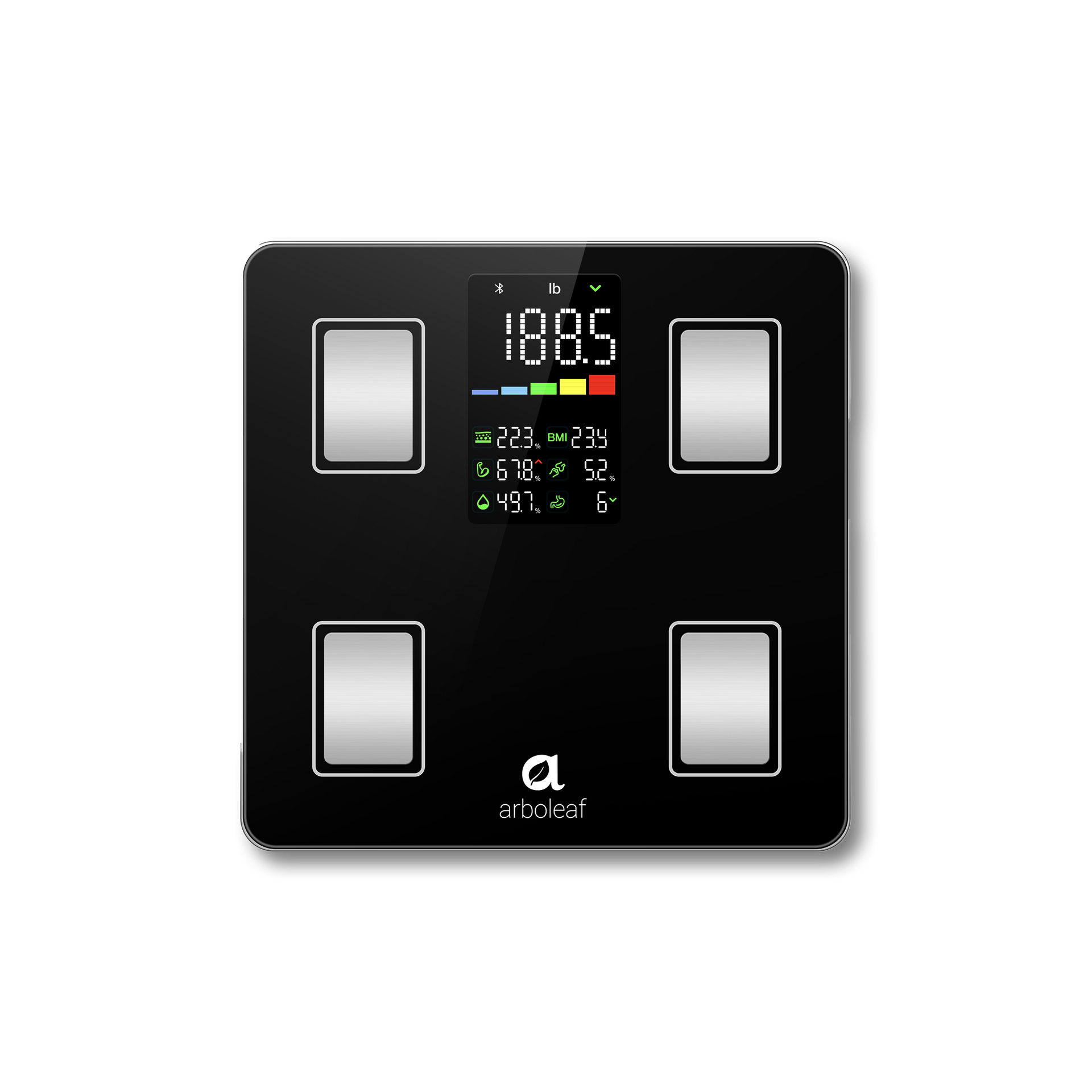 arboleaf CS20G Bluetooth Scale tracks weight, BMI & body metrics