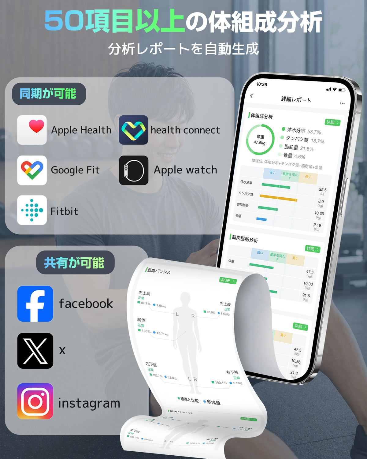 Arboleaf CS10O 体組成分析とアプリ連携